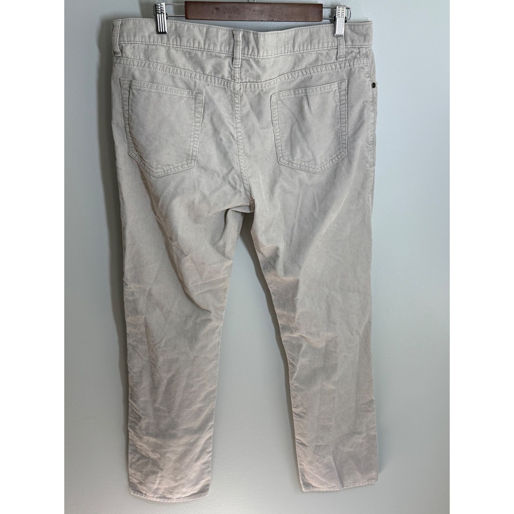 J.Crew 484 Slim Fit Corduroy Pants Mens 34x30 Light Tan Stone 5-Pocket Trousers - Picture 2 of 3